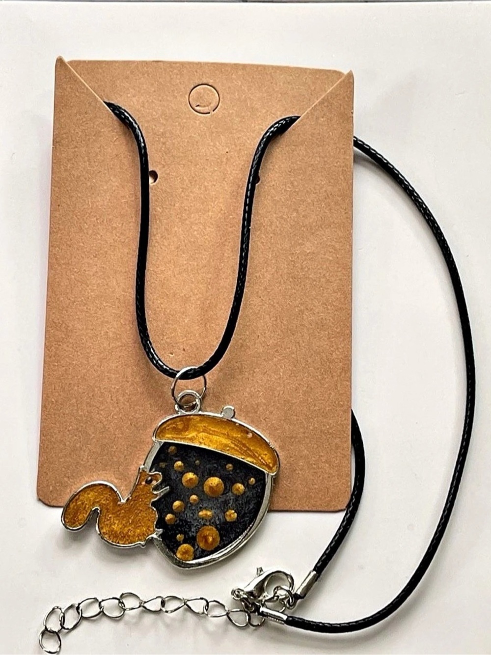 Black & Gold Pendant Necklace Like New